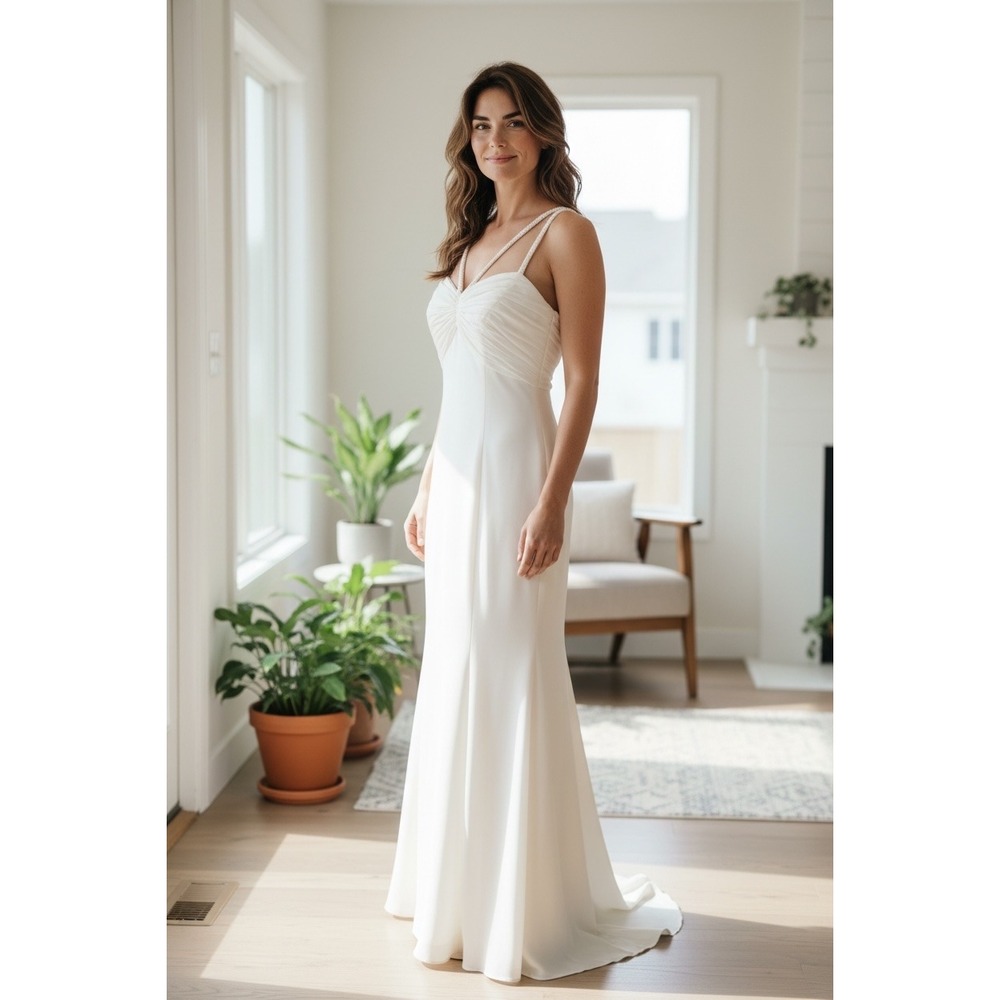 Ginza Collection NWOT cream wedding dress size 10